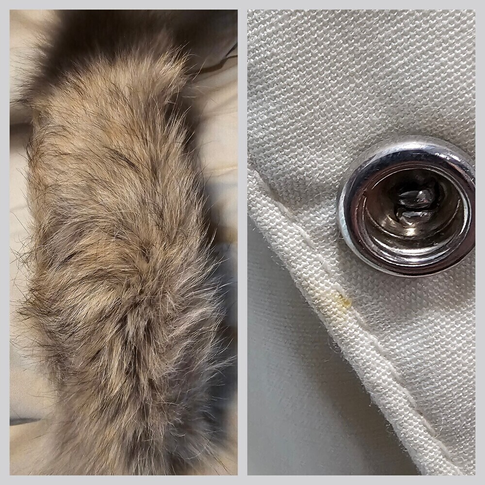 Vtg Woolrich Parka Wool Blanket Lined Hood W Coyote Fur Made In USA Sz XL - Picture 9 of 15